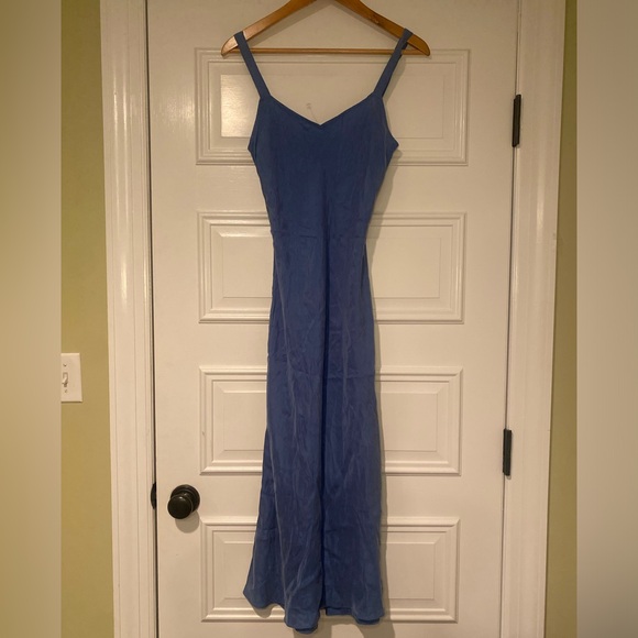 NWT J.Crew Women’s Gwyneth V-neck Slip dress in Blue Size 0 - Picture 4 of 8